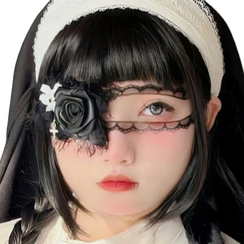 PLCPDM Maskeraden Augenflecken Vintage Lace Eye Maske Rose Blumen Augendecke Für Frauen Halloween Maskeraden Cosplay Augenmaske PLCPDM Maskeraden Augenflecken Vintage Lace Eye Maske Rose Blumen Augendecke Für Frauen Halloween Maskeraden Cosplay Augenmaske von PLCPDM