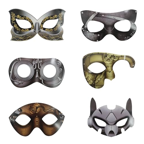 PLCPDM Masquerade Maske Lackierte Papiermade Maske Halbe Gesichtsmaske Cosplay Maske Für Halloween Carnivals Party Supplies von PLCPDM