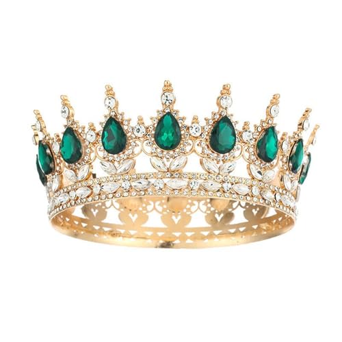 PLCPDM Modische Strass-Kronen für Damen, Kostümzubehör, Stirnband für Braut, Blumenpartys und Halloween-Kostüme, Abschlussball-Zubehör PLCPDM Modische Strass-Kronen für Damen, Kostümzubehör, Stirnband für Braut, Blumenpartys und Halloween-Kostüme, Abschlussball-Zubehör von PLCPDM