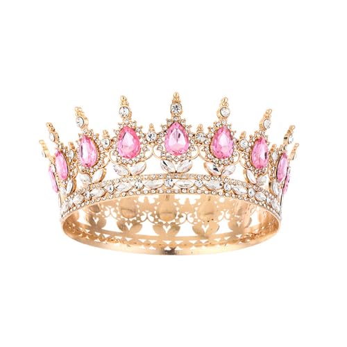 PLCPDM Modische Strass-Kronen für Damen, Kostümzubehör, Stirnband für Braut, Blumenpartys und Halloween-Kostüme, Abschlussball-Zubehör PLCPDM Modische Strass-Kronen für Damen, Kostümzubehör, Stirnband für Braut, Blumenpartys und Halloween-Kostüme, Abschlussball-Zubehör von PLCPDM