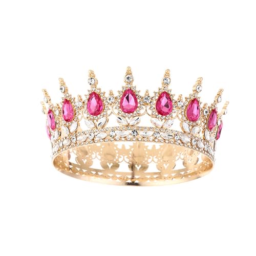 PLCPDM Modische Strass-Kronen für Damen, Kostümzubehör, Stirnband für Braut, Blumenpartys und Halloween-Kostüme, Abschlussball-Zubehör PLCPDM Modische Strass-Kronen für Damen, Kostümzubehör, Stirnband für Braut, Blumenpartys und Halloween-Kostüme, Abschlussball-Zubehör von PLCPDM