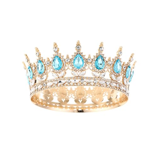 PLCPDM Modische Strass-Kronen für Damen, Kostümzubehör, Stirnband für Braut, Blumenpartys und Halloween-Kostüme, Abschlussball-Zubehör PLCPDM Modische Strass-Kronen für Damen, Kostümzubehör, Stirnband für Braut, Blumenpartys und Halloween-Kostüme, Abschlussball-Zubehör von PLCPDM
