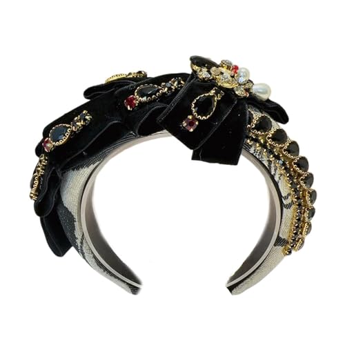 PLCPDM Modisches Haarband, dunkle Kopfbedeckung, Schleife, Stirnband, Foto-Requisiten, Party, Cosplay, Kostüme, Tanzen, Partyzubehör PLCPDM Modisches Haarband, dunkle Kopfbedeckung, Schleife, Stirnband, Foto-Requisiten, Party, Cosplay, Kostüme, Tanzen, Partyzubehör von PLCPDM