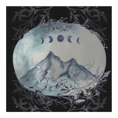 PLCPDM Moon Mountain Tarot Tischdecke Göttisch Kartentisch Stoff Wandteppich Astrologie Hexerei von PLCPDM