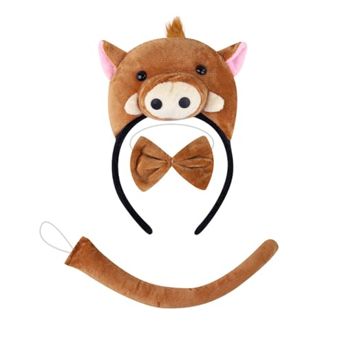 PLCPDM Piggy Tail Kostüm Mit Piggy Stirnband Handschuhtrock Und Bowtie Halloween Piggy Kostüm Für Kid Boy Girl Halloween Cosplay PLCPDM Piggy Tail Kostüm Mit Piggy Stirnband Handschuhtrock Und Bowtie Halloween Piggy Kostüm Für Kid Boy Girl Halloween Cosplay von PLCPDM