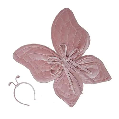 PLCPDM Schmetterlingsflügel, Vintage-Stil, Kostüm, Kinder, Schmetterlingsflügel mit Stirnbändern, Foto-Requisiten für Mädchen, 4–9 Jahre, kreatives Zubehör PLCPDM Schmetterlingsflügel, Vintage-Stil, Kostüm, Kinder, Schmetterlingsflügel mit Stirnbändern, Foto-Requisiten für Mädchen, 4–9 Jahre, kreatives Zubehör von PLCPDM