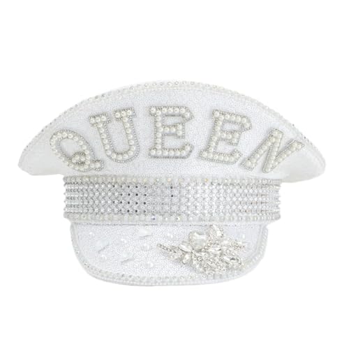 PLCPDM Sparkling Captain Heavy Crystal Pailletten Für Junggesellenparty Party Captain Braut Für Schauspieler Schauspielerin PLCPDM Sparkling Captain Heavy Crystal Pailletten Für Junggesellenparty Party Captain Braut Für Schauspieler Schauspielerin von PLCPDM