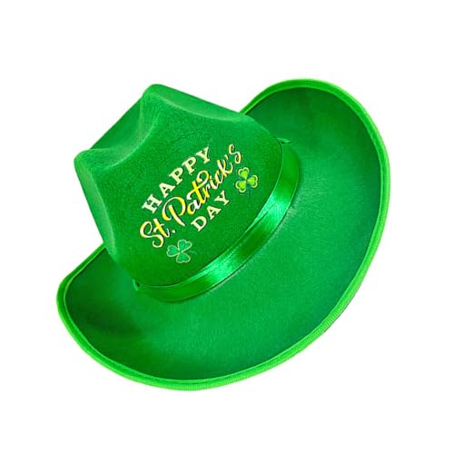 PLCPDM StPatrick Day Celebration Satinierter Gürtel, Festival, Requisiten, breite Krempe, grüner Hut, Kleeblatt-Hut, irischer Nationalfeiertags-Zubehör PLCPDM StPatrick Day Celebration Satinierter Gürtel, Festival, Requisiten, breite Krempe, grüner Hut, Kleeblatt-Hut, irischer Nationalfeiertags-Zubehör von PLCPDM