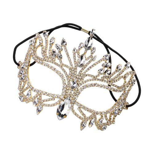 PLCPDM Strasssteine Maskerade Maske Halbgesicht Maske Halloween Kostümzubehör Für Männer Frauen Maskerade Halloween Cosplay PLCPDM Strasssteine Maskerade Maske Halbgesicht Maske Halloween Kostümzubehör Für Männer Frauen Maskerade Halloween Cosplay von PLCPDM