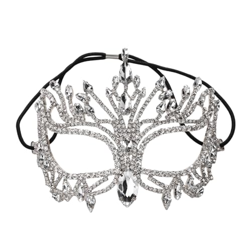 PLCPDM Strasssteine ​​Maskerade Maske Halbgesicht Maske Halloween Kostümzubehör Für Männer Frauen Maskerade Halloween Cosplay von PLCPDM