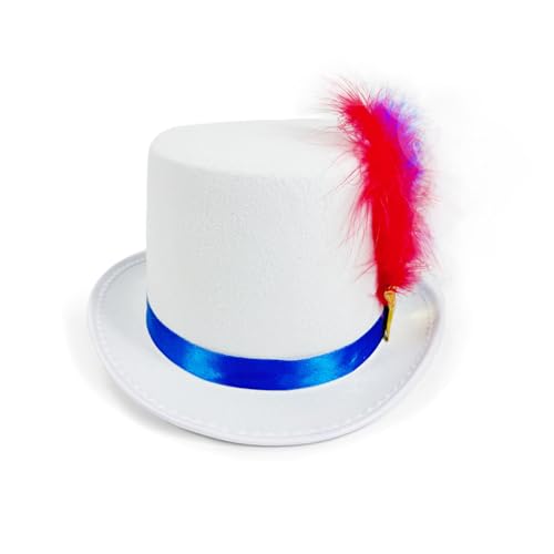 PLCPDM Unisex Filzhut Persönlichkeit Trendiger Hut Elegant Herren Unabhängigkeitstag für Feiertage, Feiern, Mottoparty Kostüm von PLCPDM