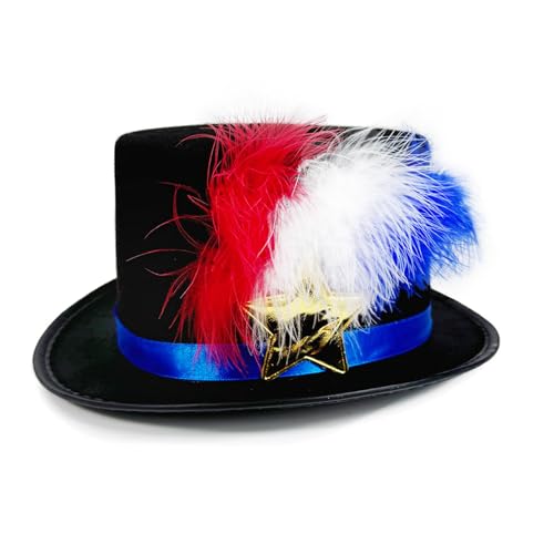 PLCPDM Unisex Filzhut Persönlichkeit Trendiger Hut Elegant Herren Unabhängigkeitstag für Feiertage, Feiern, Mottoparty Kostüm PLCPDM Unisex Filzhut Persönlichkeit Trendiger Hut Elegant Herren Unabhängigkeitstag für Feiertage, Feiern, Mottoparty Kostüm von PLCPDM