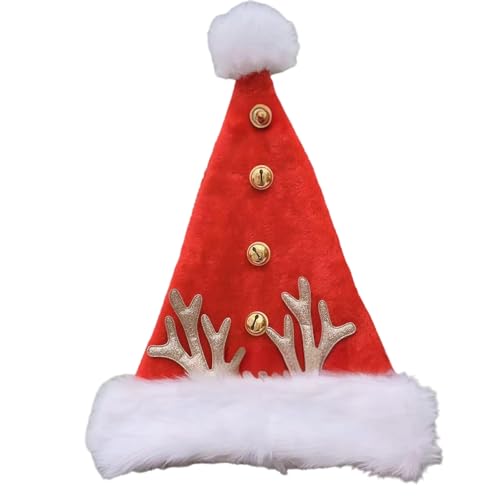 PLCPDM Weihnachtsmütze aus Hirschhorn mit Pompons für Feiertagsfeiern, Weihnachtsfotografie, Hut für Festivals, Versammlungen, Partys PLCPDM Weihnachtsmütze aus Hirschhorn mit Pompons für Feiertagsfeiern, Weihnachtsfotografie, Hut für Festivals, Versammlungen, Partys von PLCPDM