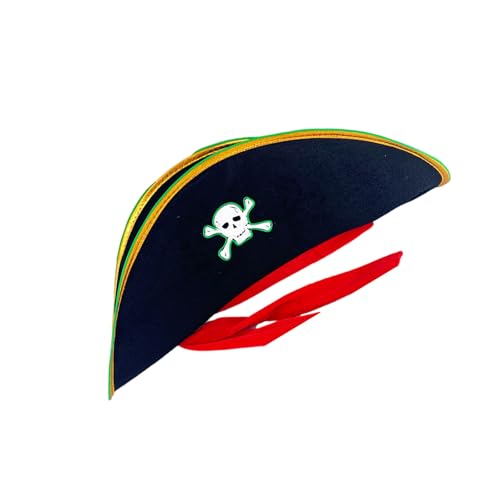 Piratenhut für Erwachsene, LED-Totenkopf-Piratenhut, Piratenkostüm, Zubehör für Erwachsene, Teenager, Maskerade, Halloween, Rollenspiele, Partys, Teenager und Erwachsene von PLCPDM