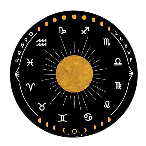 Sun Moon Astrologie Pendel Matte Tarots Gummi Tischdecke Schreibtisch Dekoration Tarots Kartenpolster Pendel Zeremonie Matte von PLCPDM