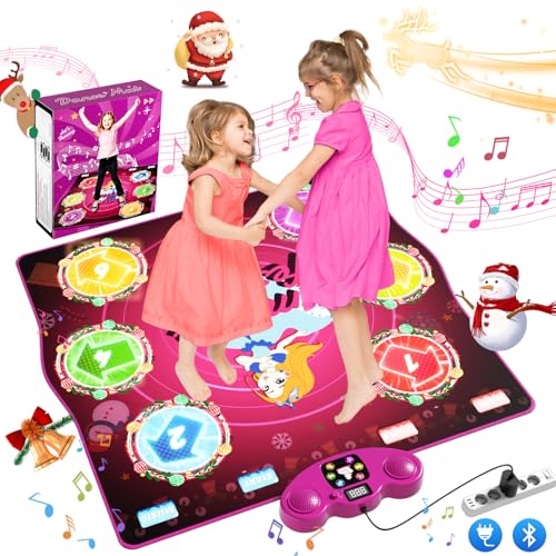 PLEGBLE Tanzmatte für Kinder ab 3 4 5 6 7 8 9 10 11 12 Jahre, Spielteppich Mädchen Spielzeug ab 3-12 Jahre, Geschenke Weihnachten, Type-C Anschluss für Stabile Stromversorgung, Bluetooth Musik, 6 Modi PLEGBLE Tanzmatte für Kinder ab 3 4 5 6 7 8 9 10 11 12 Jahre, Spielteppich Mädchen Spielzeug ab 3-12 Jahre, Geschenke Weihnachten, Type-C Anschluss für Stabile Stromversorgung, Bluetooth Musik, 6 Modi von PLEGBLE