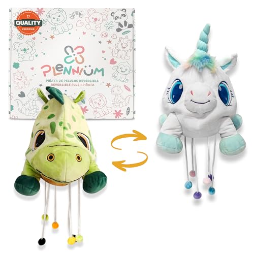 PLENNIUM Pinata Geburtstag Junge und Mädchen - Großer Dinosaurier und Einhorn Kuscheltier - Party-Piñata zum Befüllen mit Süßigkeiten und Spielzeug PLENNIUM Pinata Geburtstag Junge und Mädchen - Großer Dinosaurier und Einhorn Kuscheltier - Party-Piñata zum Befüllen mit Süßigkeiten und Spielzeug von PLENNIUM