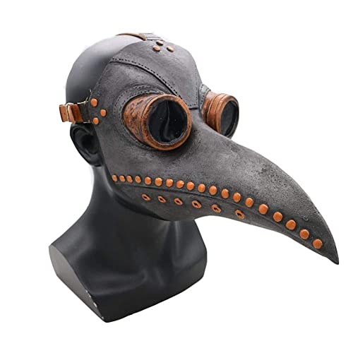 Pest Doctor Maske Leder in Schwarz Schnabel Maske Pest Requisiten Party Steampunk Vögel Doktour Maske Cosplay Doctor De Halloween von PLGEBR