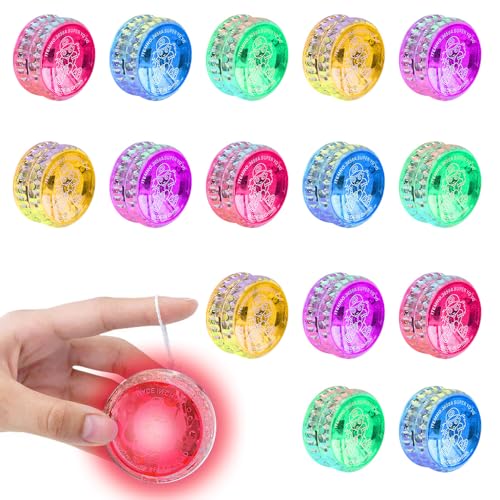 15 Stücke LED Licht Jo-Jo, Kunststoff Responsive Yoyo, Leuchten Yoyos für Kinde, Anfänger JoJo Spielzeug, Responsive JoJo mit Kugellager für Geburtstagsgeschenke, Partys, Feiern, Klassenzimmer Preise 15 Stücke LED Licht Jo-Jo, Kunststoff Responsive Yoyo, Leuchten Yoyos für Kinde, Anfänger JoJo Spielzeug, Responsive JoJo mit Kugellager für Geburtstagsgeschenke, Partys, Feiern, Klassenzimmer Preise von PLLYPE