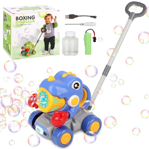 PLLYPE Kinder Seifenblasenmaschine, Rasenmäher Seifenblasenmaschine, Bubble Machine mit Seifenblasenwerkzeug, für Sommer im Freien Gartenspielzeug, Geschenke für Jungen Mädchen ab 3 Jahre von PLLYPE