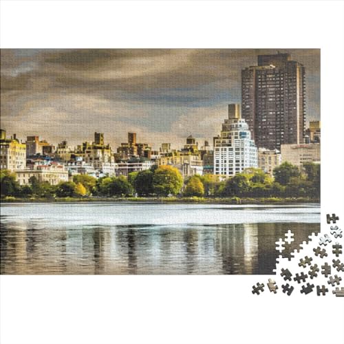 1000 Teile Puzzle für Erwachsene New York City Puzzlesets für Familien Holzpuzzles Brain Challenge Puzzle 1000 Teile (75 x 50 cm) von PLMoney