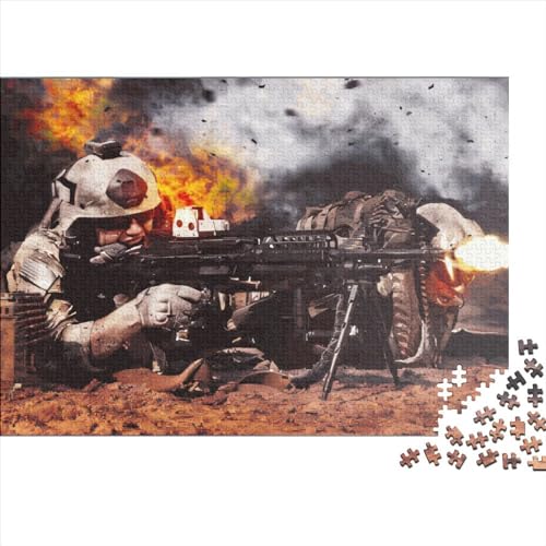 Puzzle für Erwachsene, 500 Teile, Maschinengewehr-Puzzle, kreatives rechteckiges Puzzle, Dekomprimierungsspiel, 500 Teile (52 x 38 cm) von PLMoney