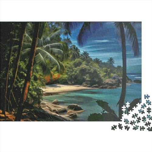 Puzzles für Erwachsene, 1000 Teile, klassisches Kokosnussbucht-Holzpuzzle, entspannendes Puzzlespiel, Denksportaufgaben, 1000 Teile (75 x 50 cm) von PLMoney