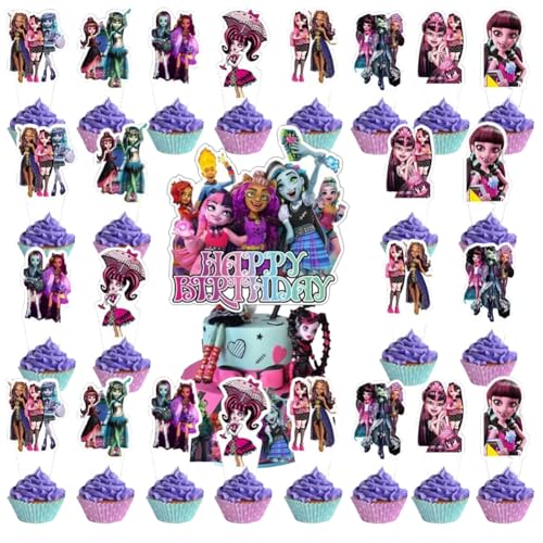 25pcs Monster Cupcake Topper, Happy Birthday Cake Topper, Monster Geburtstag Dekoration, Monster Party Kindergeburtstags Deko, Monster Kuchen Party Dekoration 25pcs Monster Cupcake Topper, Happy Birthday Cake Topper, Monster Geburtstag Dekoration, Monster Party Kindergeburtstags Deko, Monster Kuchen Party Dekoration von PLNVNVP