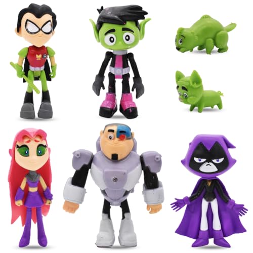 Mini Figuren Set, 7pcs Ti-Tan Mini Action Figuren Set, Cartoons Kuchen Topper, Anime Party Dekoration, Cake Topper Dekoration von PLNVNVP