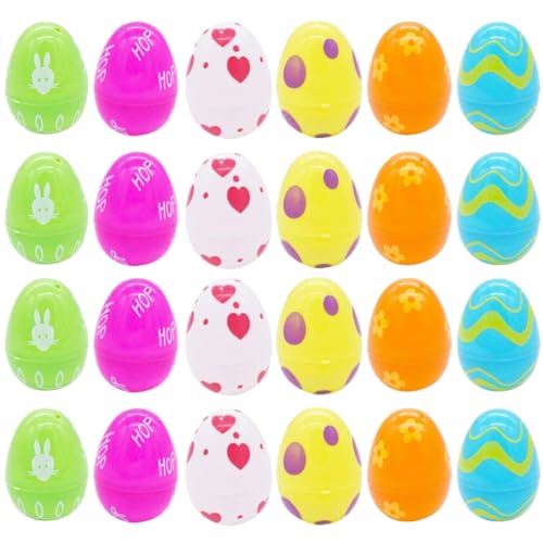 PLNVNVP 24pcs Easter Eggs, Ostereier Deko, Bunte Ostereier aus Kunststoff Eier Befüllen, Zuhause, Schule, Büro, Party, Osterdekoration PLNVNVP 24pcs Easter Eggs, Ostereier Deko, Bunte Ostereier aus Kunststoff Eier Befüllen, Zuhause, Schule, Büro, Party, Osterdekoration von PLNVNVP