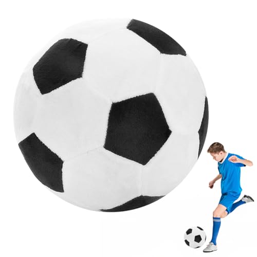 PLNVNVP 25cm Plüsch Fußball Spielzeug, Fußball Plüschtier Spielzeug, Stoffball Flauschige Fussball Fußbälle Gefüllte Fußbälle Sport Kissen,Cartoon Plush Doll von PLNVNVP