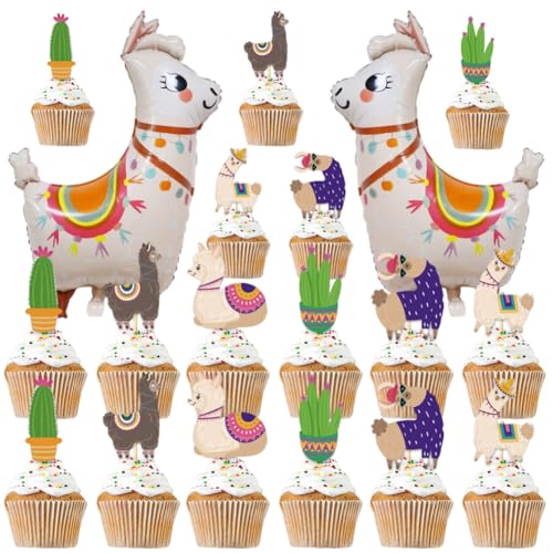 PLNVNVP 26 Stück Alpaka Cupcake Topper, Folienballon Lama Alpaka Kaktus Die Wüste Tortendeko Alpaka Kaktus Deko Geburtstag, Alpaka Folienballon, für Cupcake DIY Deko Geburtstag Party PLNVNVP 26 Stück Alpaka Cupcake Topper, Folienballon Lama Alpaka Kaktus Die Wüste Tortendeko Alpaka Kaktus Deko Geburtstag, Alpaka Folienballon, für Cupcake DIY Deko Geburtstag Party von PLNVNVP