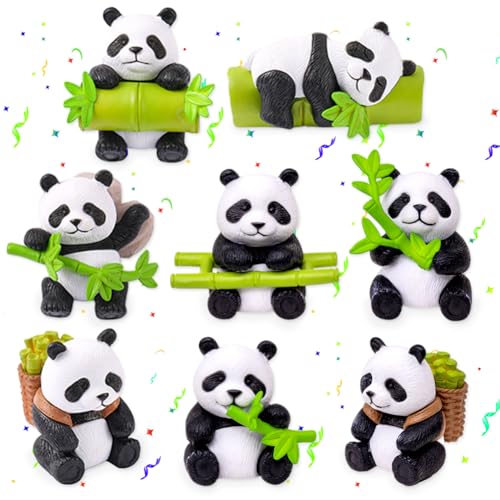 PLNVNVP 8Pcs Niedliche Panda Figuren Set, Mini Panda Figuren, Panda Cake Topper, Tier Panda Figuren Set, Cupcake Topper Geburtstag Dekoration für Kinder PLNVNVP 8Pcs Niedliche Panda Figuren Set, Mini Panda Figuren, Panda Cake Topper, Tier Panda Figuren Set, Cupcake Topper Geburtstag Dekoration für Kinder von PLNVNVP