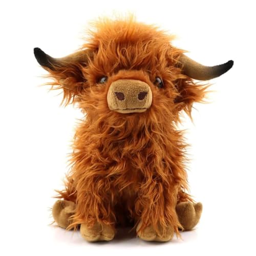 PLNVNVP Hochlandkuh Cow Soft Toy Plush Plüschtier Stofftiere Hochlandkuh Plushie Kuscheltier Kuh Plush Braun Hochlandkuh Cow Für Kinder Party Geburtstag 25cm PLNVNVP Hochlandkuh Cow Soft Toy Plush Plüschtier Stofftiere Hochlandkuh Plushie Kuscheltier Kuh Plush Braun Hochlandkuh Cow Für Kinder Party Geburtstag 25cm von PLNVNVP
