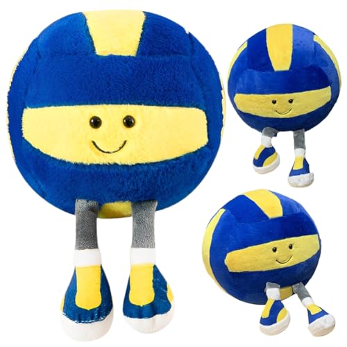PLNVNVP Plüsch Volleyball Spielzeug, 25cm Volleyball Plüschkissen,Fußball Kissen Weich Flauschig,Fußball Spielzeug Geschenk für Kinder Fußballliebhaber von PLNVNVP