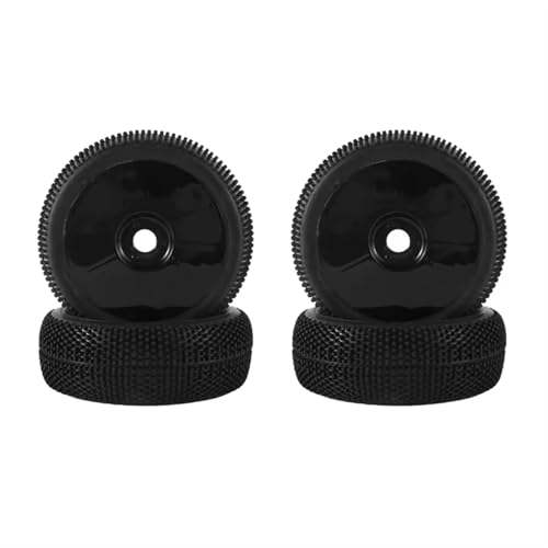 Für ARRMA Für Traxxas Für Redcat Für Team Für Losi Für Kyosho Für Hobao 4 Stück 115 Mm 1/8 RC Off-Road Für Buggy-Reifen Rad 17 Mm Sechskant RC Buggy Reifen(Black) von PLOQAZEH