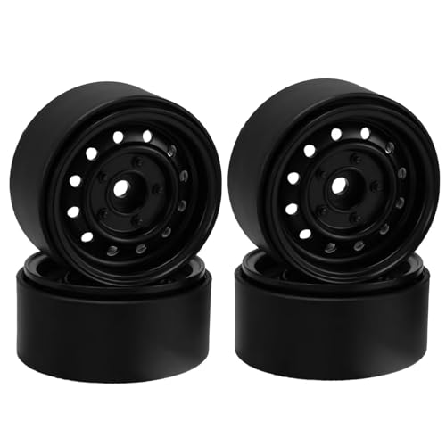 Für Axial Für SCX10 Für Traxxas Für TRX4 Für D90 Für Gen8 1/10 RC 100 Gr/Teile Metall 1,9 "beadlock Felge Radnabe RC Autoteile(Black) von PLOQAZEH