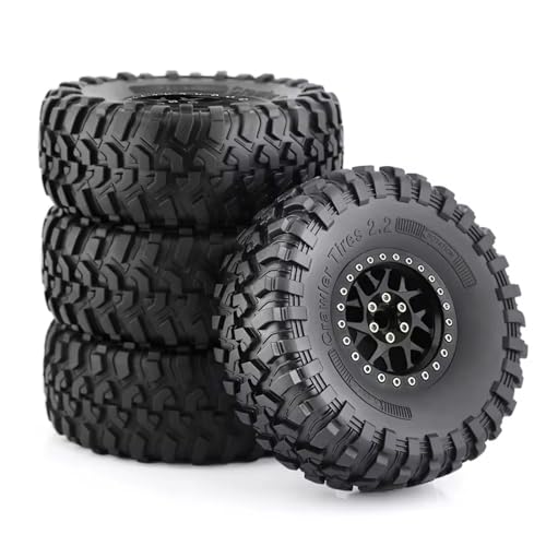 Für Axial Für SCX10 Für Wraith Für RR10 Für Capra Für Traxxas Für TRX4 Für YK4082 Für D90 4 Stücke Felge Reifen Set Für 1/8 1/10 RC Crawler Auto RC Buggy Reifen von PLOQAZEH