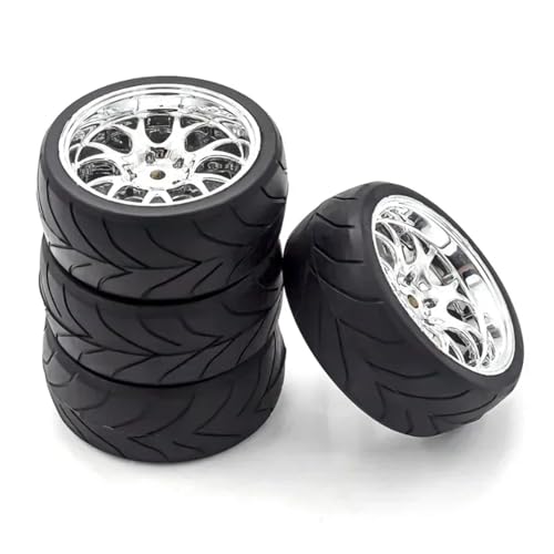 Für Redcat Für HPI Für Tamiya Für Exceed Für Touring Für HSP 144001 94123 94122 Für CS Für 1/10 RC Auto 4PCS 66mm On Road Reifen & Räder Felgen 12mm Hex Hub RC Autoteile von PLOQAZEH