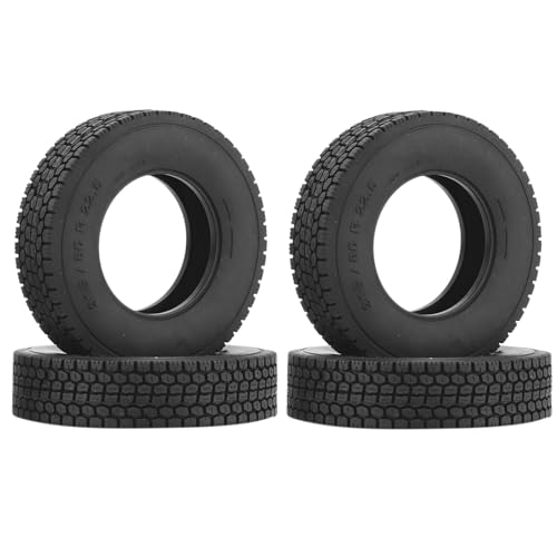 Für Tamiya Für Man Für King Für Hauler Für ACTROS Für Scania 4 Stück 20 Mm Hartgummireifen Für 1/14 RC Truck Kipper Upgrade-Teile RC Buggy Reifen von PLOQAZEH