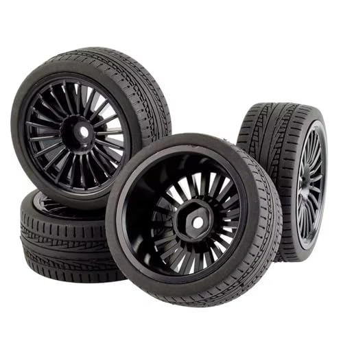 Für Tamiya Für TT01 02 Für XV01 Für TA06 Für PTG-2 HPI Für WR8 Für Kyosho Für HSP Für 1/10 64mm RC Reifen Auf Road Touring Drift Auto Reifen Rad RC Buggy Reifen(Black,D) von PLOQAZEH