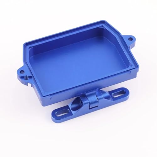 Für Traxxas 1/5 Für X-Maxx 6S 8S 1/6 Für XRT 8S Metall Radio Gerät Empfänger Box Draht Abdeckung 7724 RC Auto Upgrade Teile Zubehör RC Autoteile(Blue) von PLOQAZEH