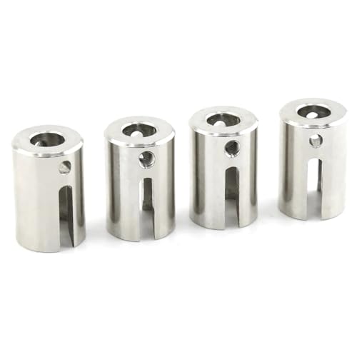 Für Traxxas Für E-Revo 2,0 Für VXL Für Bürstenlosen 86086-4 1/10 4 Stücke Stahl Stick Tasse 8652 8652X RC Auto Upgrade Teile Modifiziertes Zubehör RC Autoteile(Silver) von PLOQAZEH