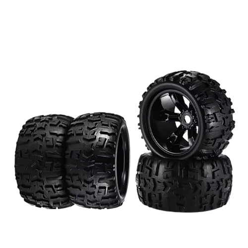 Für Traxxas Für Maxx Für Tmaxx Für E-Revo Für Revo 3,3 Für JLB Für Cheetah M 1/8 Skala 17mm Hex RC LKW Reifen Und Räder Set Geklebt RC Buggy Reifen(4PSC) von PLOQAZEH