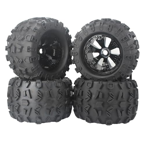 Für Traxxas Für Maxx Für Tmaxx Für E-Revo Für Revo 3.3 Für JLB Für Cheetah Für Monster Für RC-Truck-Reifen Im Maßstab 1:8 RC Buggy Reifen(4pcs Glued) von PLOQAZEH