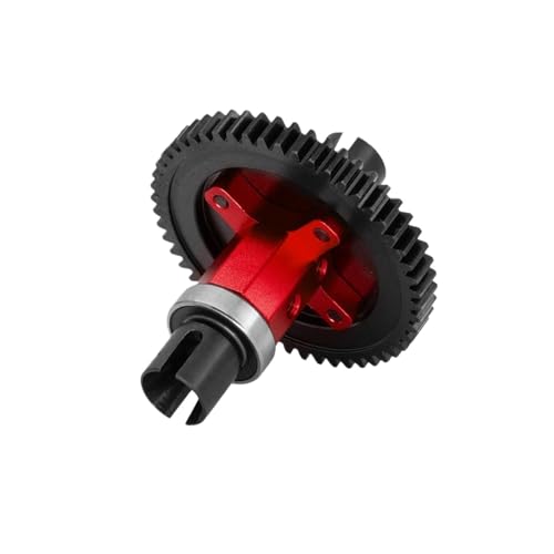 Für Traxxas Für Sledge 1/8 RC Auto Metall 46T 52T Slipper Kupplung Center Diff Gerade Welle Upgrade Teile Geändert Zubehör RC Autoteile(Red,52T) von PLOQAZEH