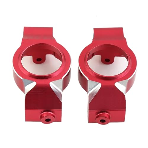 Für Traxxas Für X-Maxx Xmaxx 6S 8S 1/5 2 Stücke Metall Front Caster Block C-Hubs RC Für Monster Truck Upgrade Teile Ersatz Teile RC Autoteile(Red) von PLOQAZEH