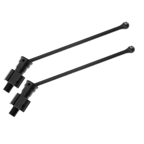 Für Traxxas Für XRT 2 Stück Metall 10 Mm Verlängerte Antriebswelle CVD Antriebswelle Mit Keilwellenrad Sechskant Für 1/6 RC Auto Upgrade Teile Zubehör RC Autoteile(Black) von PLOQAZEH