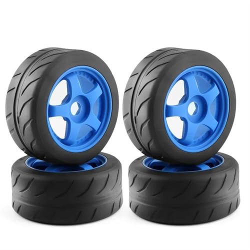 PLOQAZEH Für Arrma 1/7 Für Infraction Für Limitless Für Felony RC Auto Upgrade Teile 4 Stücke 100 X42mm Reifen Reifen 17mm Rad Hex RC Buggy Reifen(Blue) von PLOQAZEH
