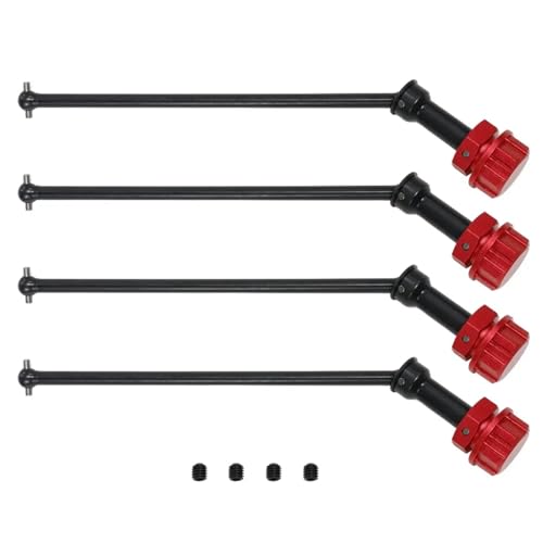 PLOQAZEH Für Arrma Für KRATON 8S Für Outcast 8S 4 Stücke Metall Stahl Antriebswelle CVD Mit 24mm Keil Rad Hex Für 1/5 Teile Zubehör RC Autoteile(Black,B) von PLOQAZEH